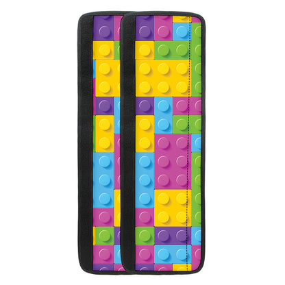 Colorful Building Blocks Pattern Print Refrigerator Handle Covers