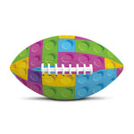 Colorful Building Blocks Pattern Print Rugby Ball