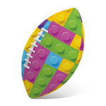 Colorful Building Blocks Pattern Print Rugby Ball