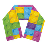 Colorful Building Blocks Pattern Print Scarf