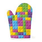 Colorful Building Blocks Pattern Print Single Oven Mitt