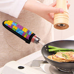Colorful Building Blocks Pattern Print Skillet Handle Cover