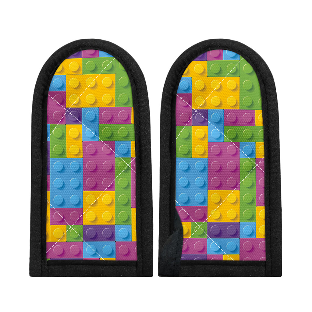 Colorful Building Blocks Pattern Print Skillet Handle Cover
