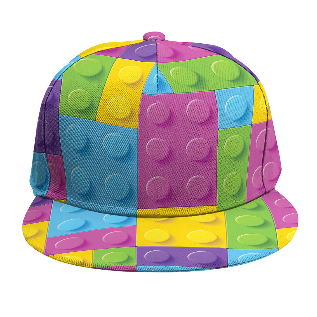 Colorful Building Blocks Pattern Print Snapback Cap