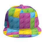 Colorful Building Blocks Pattern Print Snapback Cap