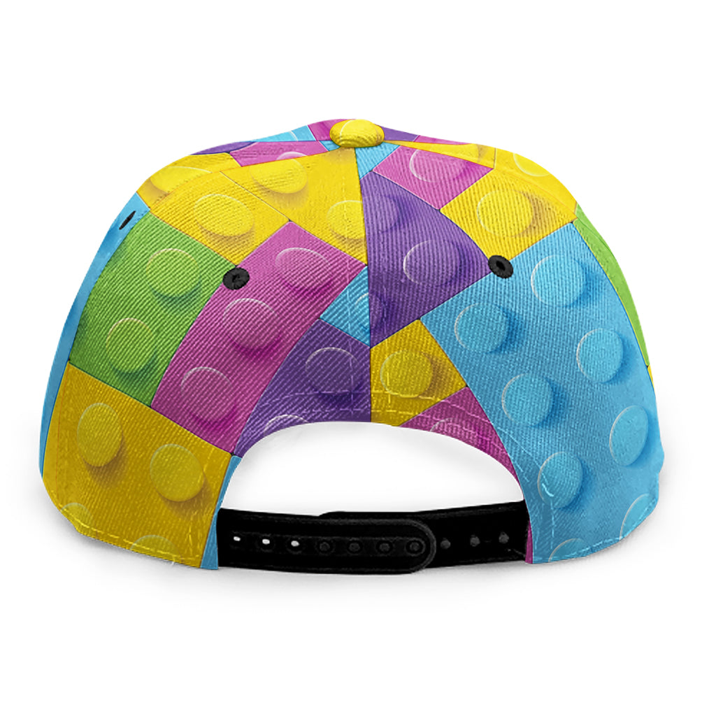 Colorful Building Blocks Pattern Print Snapback Cap