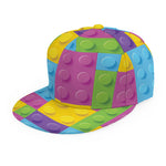 Colorful Building Blocks Pattern Print Snapback Cap