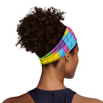 Colorful Building Blocks Pattern Print Sports Headband