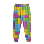 Colorful Building Blocks Pattern Print Sweatpants