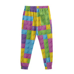 Colorful Building Blocks Pattern Print Sweatpants
