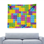 Colorful Building Blocks Pattern Print Tapestry