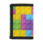 Colorful Building Blocks Pattern Print Trifold Wallet