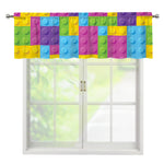 Colorful Building Blocks Pattern Print Window Valance