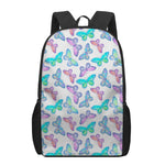 Colorful Butterfly Pattern Print 17 Inch Backpack
