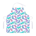 Colorful Butterfly Pattern Print Adjustable Apron