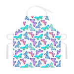 Colorful Butterfly Pattern Print Adjustable Apron