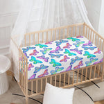 Colorful Butterfly Pattern Print Baby Crib Sheet
