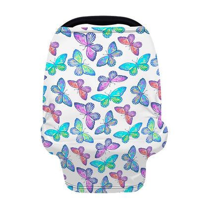 Colorful Butterfly Pattern Print Baby Seat Cover