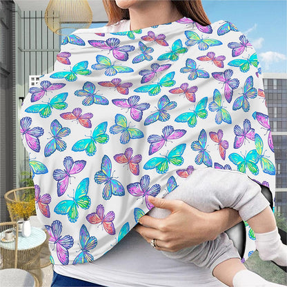 Colorful Butterfly Pattern Print Baby Seat Cover