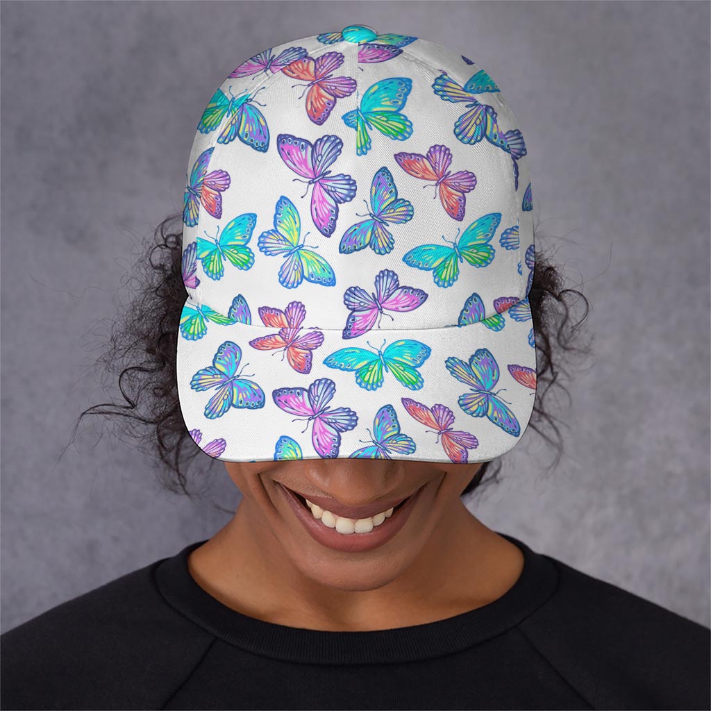 Colorful Butterfly Pattern Print Baseball Cap