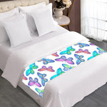 Colorful Butterfly Pattern Print Bed Runner