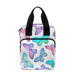 Colorful Butterfly Pattern Print Bible Tote Bag