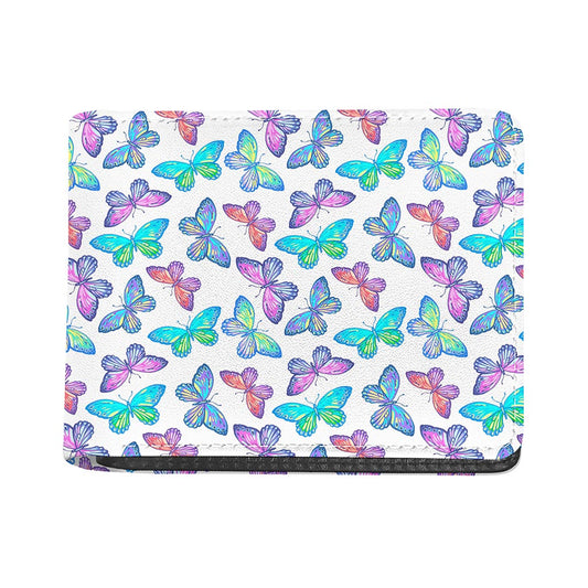 Colorful Butterfly Pattern Print Bifold Wallet