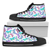 Colorful Butterfly Pattern Print Black High Top Sneakers