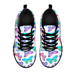 Colorful Butterfly Pattern Print Black Running Shoes