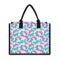 Colorful Butterfly Pattern Print Canvas Tote Bag