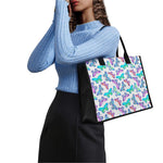 Colorful Butterfly Pattern Print Canvas Tote Bag