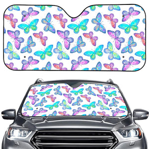 Colorful Butterfly Pattern Print Car Windshield Sun Shade