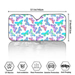 Colorful Butterfly Pattern Print Car Windshield Sun Shade