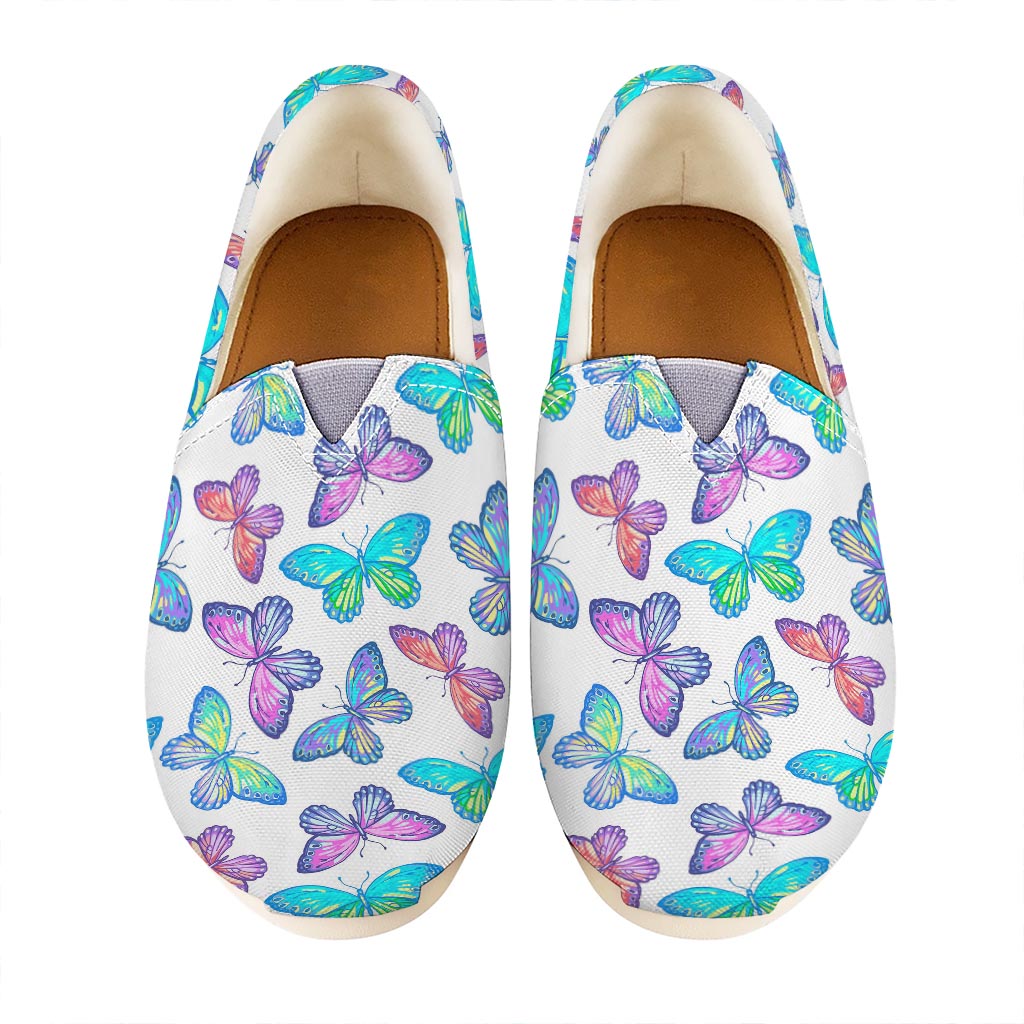 Colorful Butterfly Pattern Print Casual Shoes