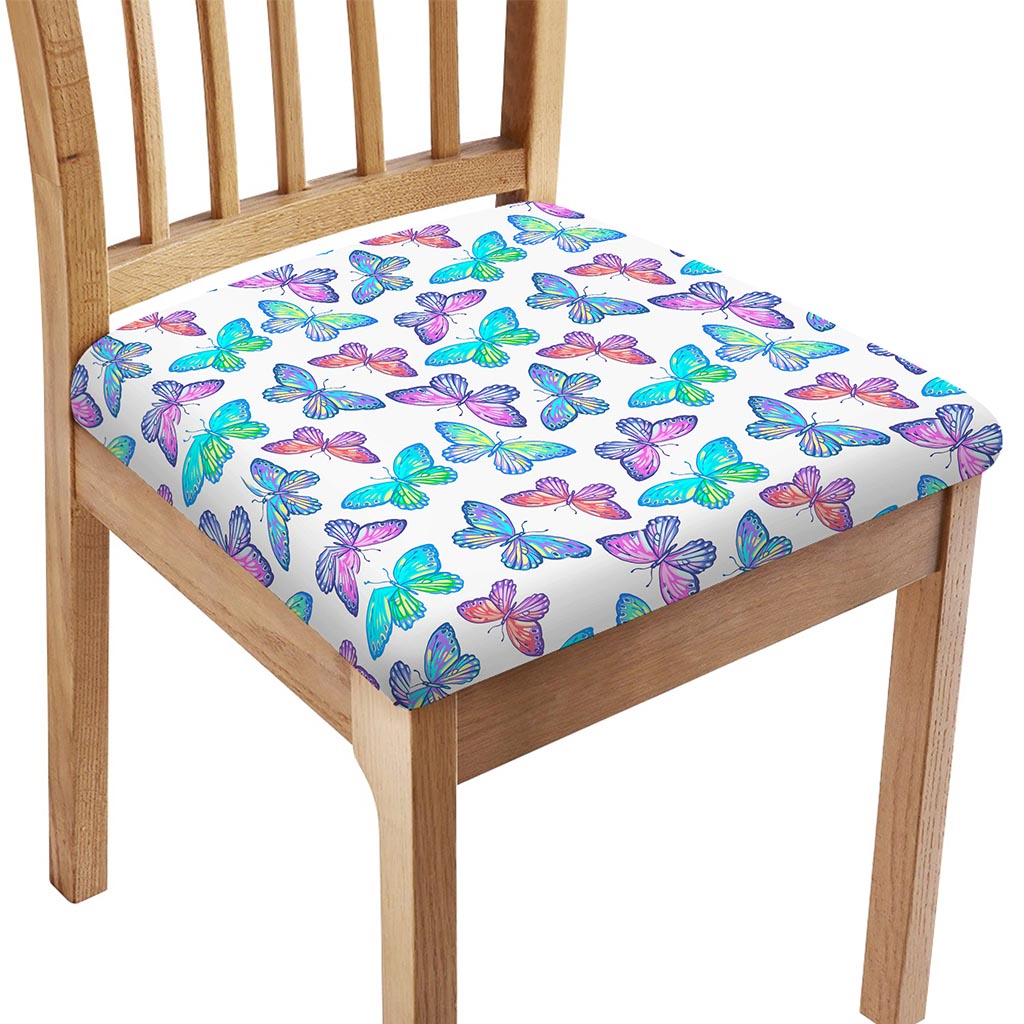 Colorful Butterfly Pattern Print Chair Cushion Cover