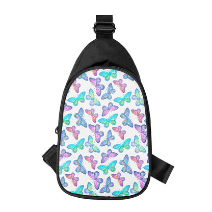 Colorful Butterfly Pattern Print Chest Bag
