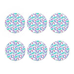 Colorful Butterfly Pattern Print Coaster Set