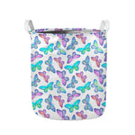 Colorful Butterfly Pattern Print Collapsible Laundry Basket