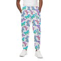 Colorful Butterfly Pattern Print Cotton Sweatpants