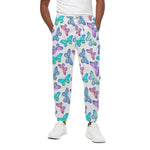 Colorful Butterfly Pattern Print Cotton Pants