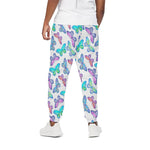 Colorful Butterfly Pattern Print Cotton Pants