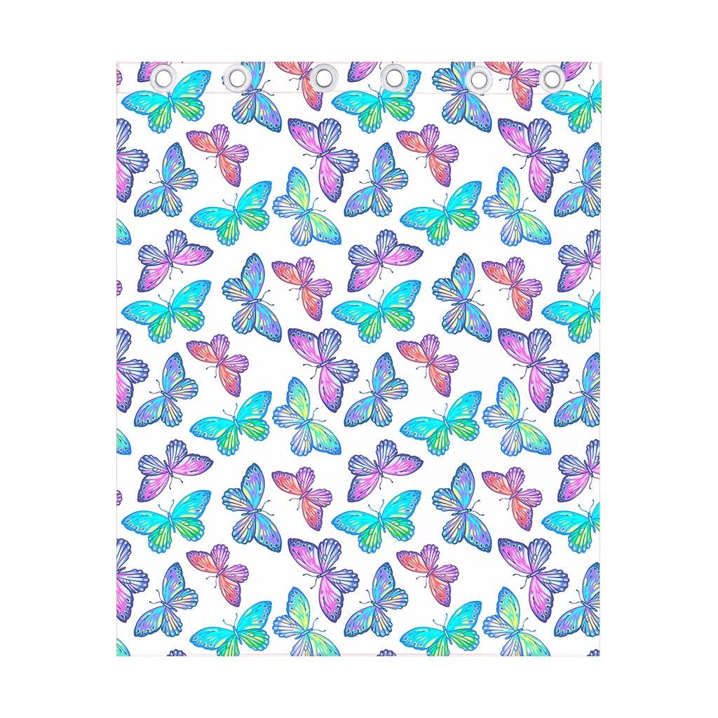 Colorful Butterfly Pattern Print Curtain