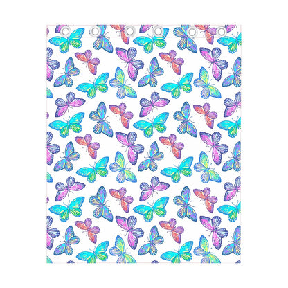 Colorful Butterfly Pattern Print Curtain