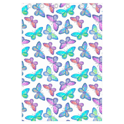 Colorful Butterfly Pattern Print Curtain
