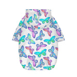 Colorful Butterfly Pattern Print Dog Zip Up Hoodie