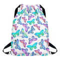 Colorful Butterfly Pattern Print Drawstring Backpack