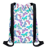 Colorful Butterfly Pattern Print Drawstring Backpack