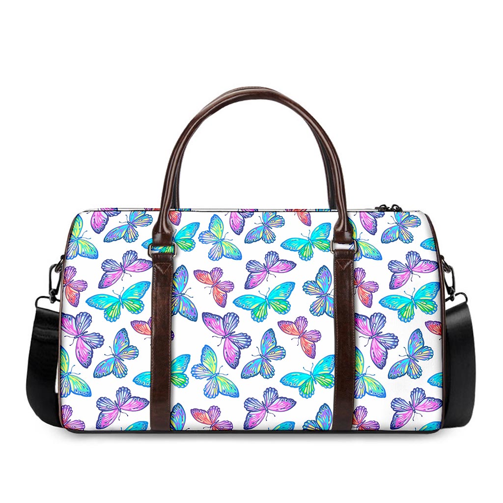 Colorful Butterfly Pattern Print Duffle Bag