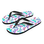 Colorful Butterfly Pattern Print Flip Flops