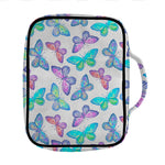 Colorful Butterfly Pattern Print Front Pocket Bible Bag